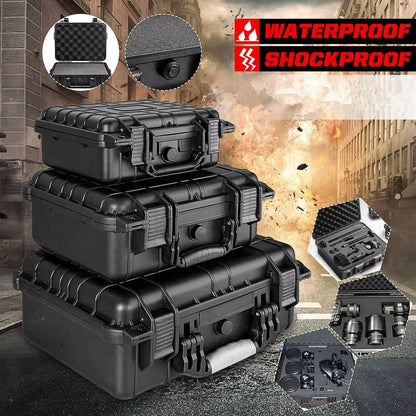 9 Sizes Tool Box Waterproof Plastic Hard Carry Case with Pre-Cut Sponge Tool Organizer Boxes Tool Cabinet Foam Hardware Toolbox