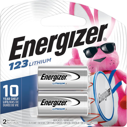 123 Lithium Batteries (2 Pack), 3V Photo Batteries