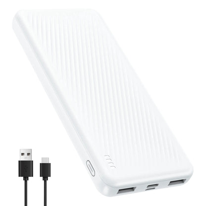 20000 Mah Portable Charger Power Bank Dual USB Battery Pack for Iphone, Ipad, Galaxy, Android, Pixel and Tablet (White)