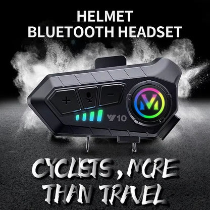 Y10 Motorcycle Helmet Headset Bluetooth 1000Mah Noise Reduction Wireless Hands-Free Waterproof Motorcycle Earphone