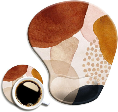 Ergonomic Mouse Pad with Wrist Support and Non-Slip PU Base for Enhanced Comfort in Home and Office Environments
