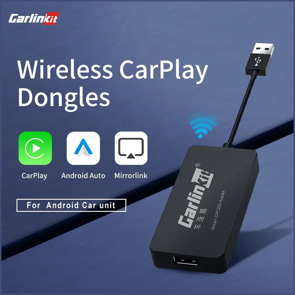 Hot Sale  USB Wireless&Wired Carplay Dongle Android Auto AI Box Mirrorlink Car Multimedia Player Bluetooth Auto Connect
