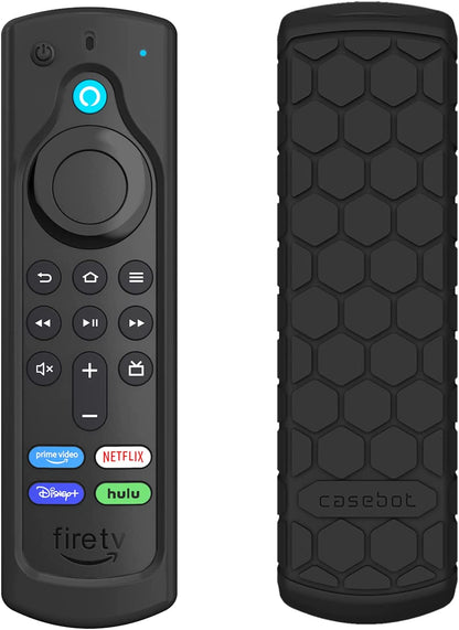 Silicone Case for Alexa Voice Remote (2Nd & 3Rd Generation) | Fire TV Stick HD/4K Select/4K plus Max/Fire TV Stick/Lite Remote, Shockproof Cover, Anti-Slip, Black