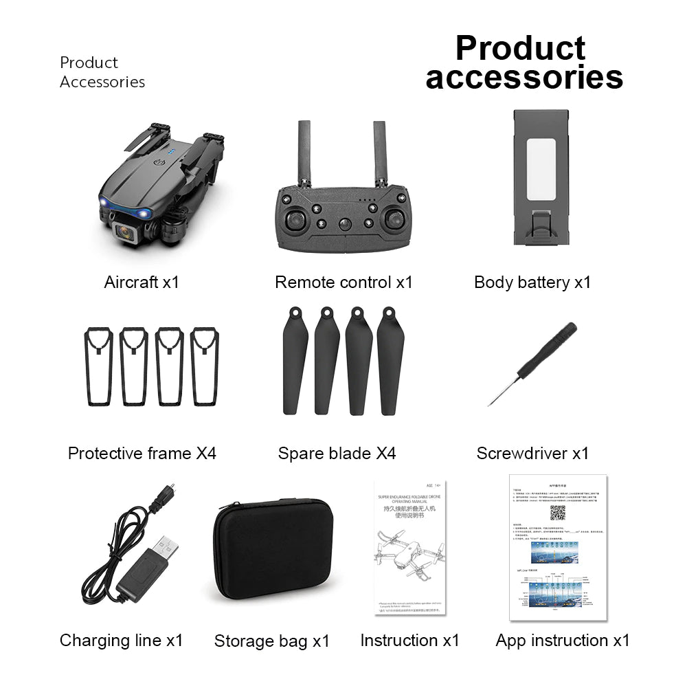 Drone X Pro Quadcopter 2026 5G 4K GPS HD Dual Camera Wifi FPV Foldable RC