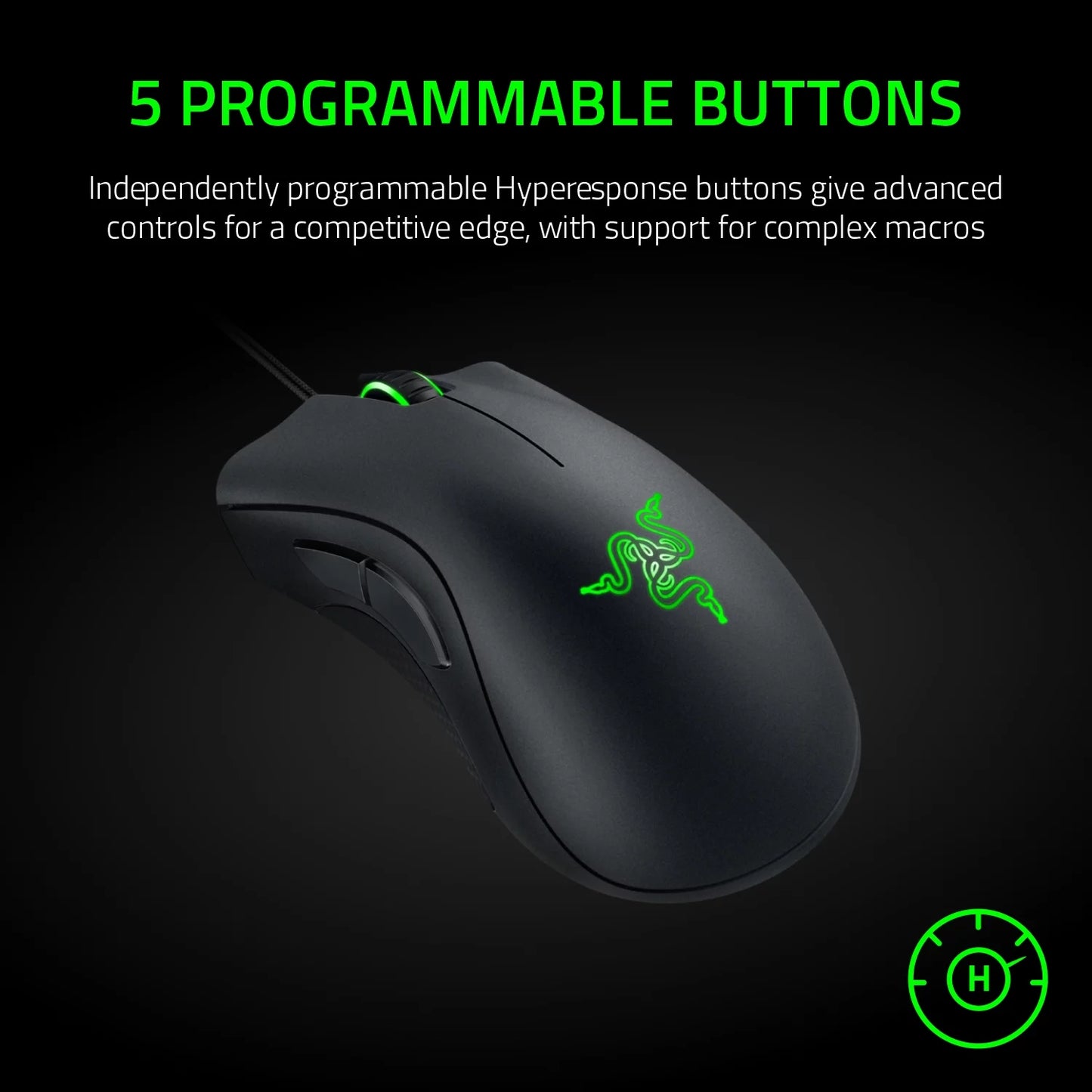 DEATHADDER ESSENTIAL - ERGONOMIC Wired Gaming Mouse -Black