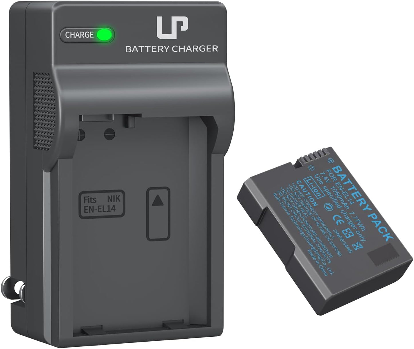 EN-EL14 EN El14A Battery and Charger Pack | for Nikon D3500, D5600, D3300, D5100, D5500, D3100, D3200,D5200, D5300, D3400, DF, Cooix P7000, P7100, P7700, P7800 Cameras