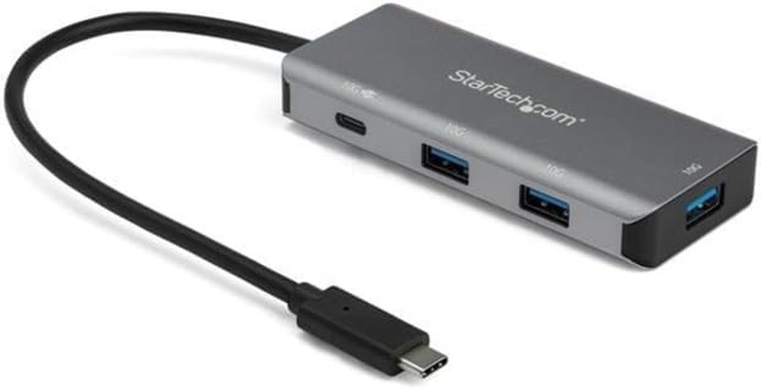 Startech 4-Port USB-C Hub 10Gbps with 100W PD, TAA, Portable (HB31C3A1CPD3) | 3X USB-A and 1X USB-C, USB 3.2 Gen 2, 100W PD Passthrough Charging, Thunderbolt 3 Compatible