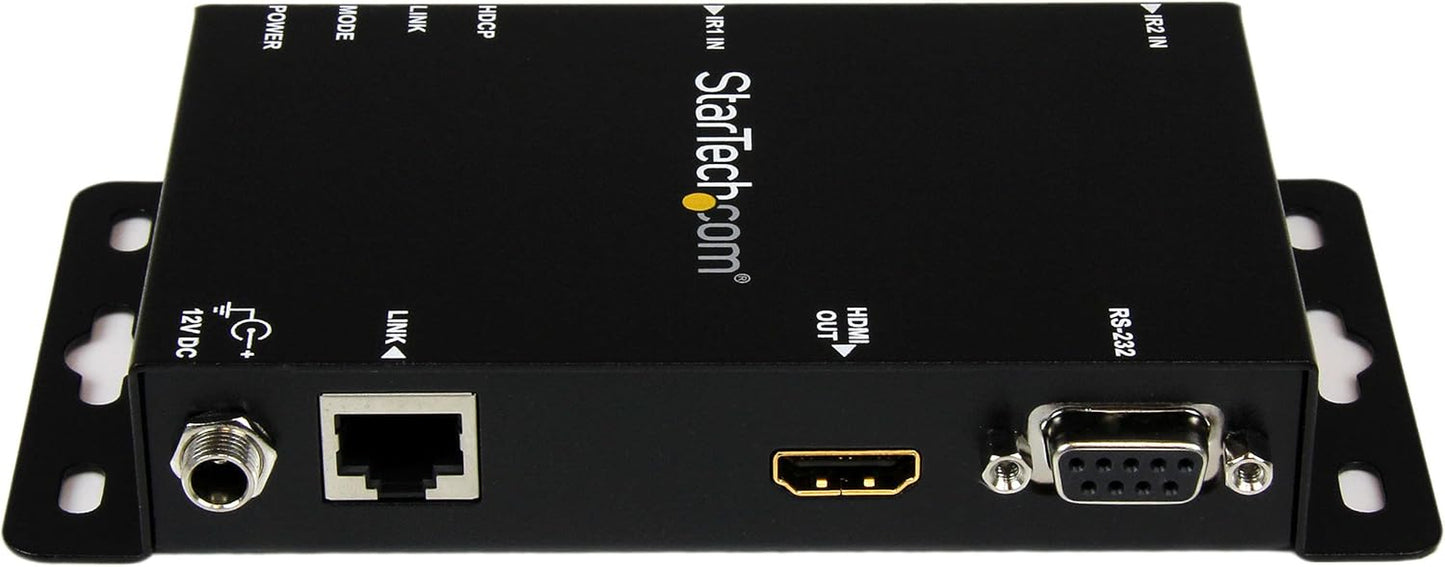 Startech.Com 330 Ft. (100 M) HDMI over Cat5E / CAT6 Hdbaset Extender - UHD 4K - IR Extension - RS232 Extension - Power over Ethernet (ST121UTPHD2)