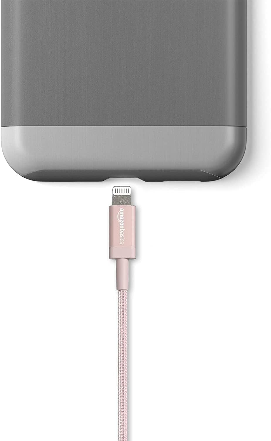 USB-A to Lightning Cable, Apple Mfi Certified, Nylon Braided Cord for Iphone 14 13 12 11 X Xs Pro, Pro Max, Plus, Ipad, Data Sync, High Speed Transfer, 3 Foot, Rose Gold