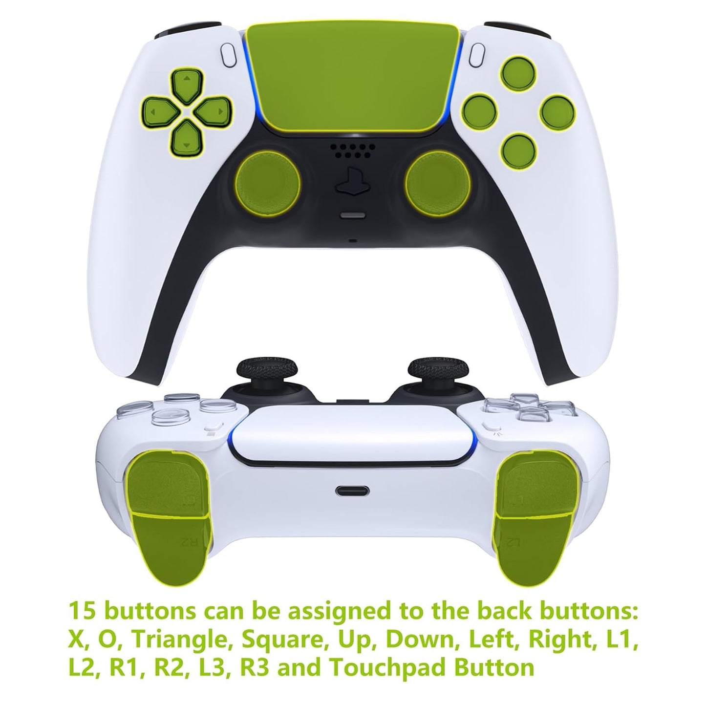 Textured Black Back Paddles Programmable Rise V4 Remap Kit for PS5 Controllers BDM-030/040/050/060 - Redesigned Upgrade Board with Back Shell Buttons Attachment (Controller Not Included)