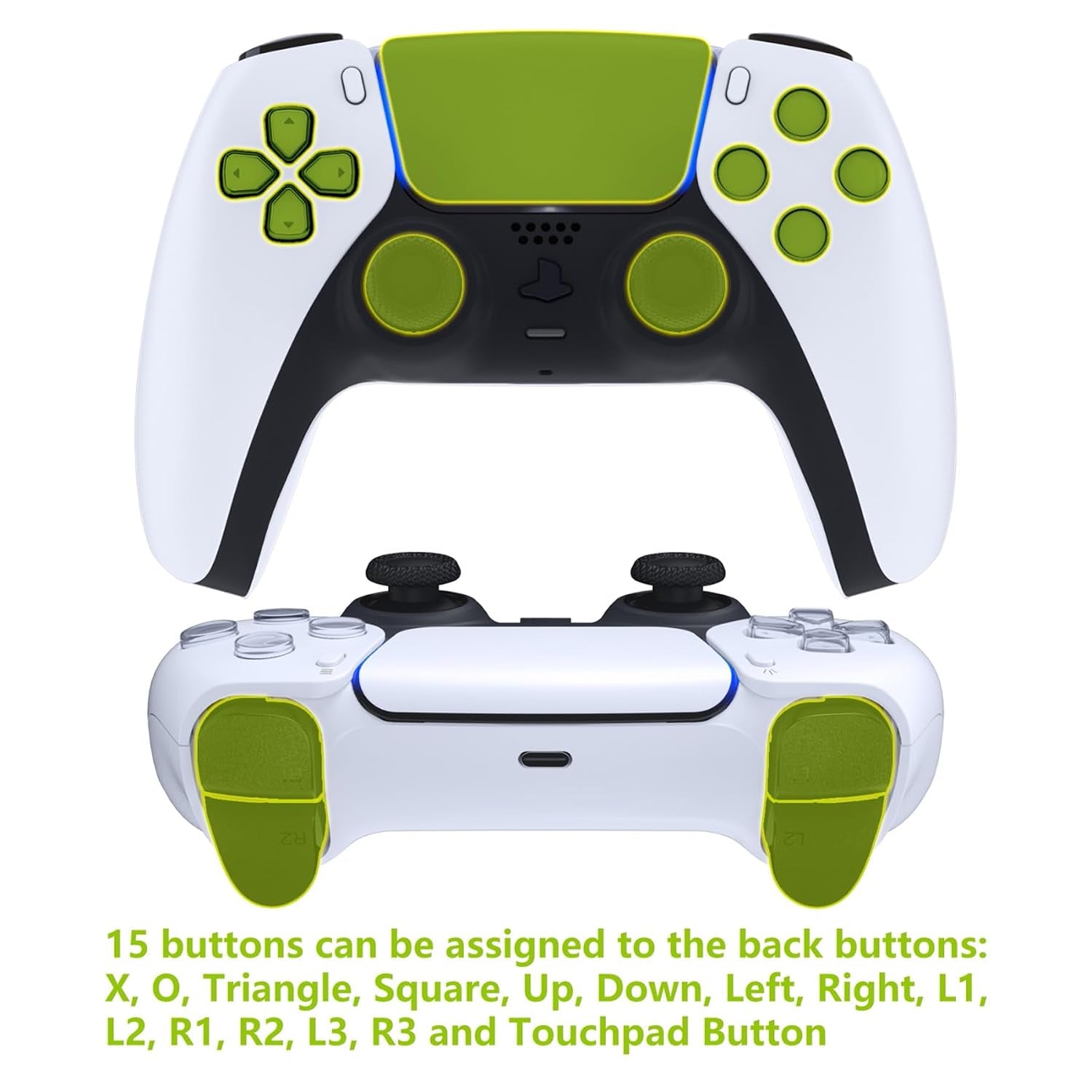 Textured Black Back Paddles Programmable Rise V4 Remap Kit for PS5 Controllers BDM-030/040/050/060 - Redesigned Upgrade Board with Back Shell Buttons Attachment (Controller Not Included)