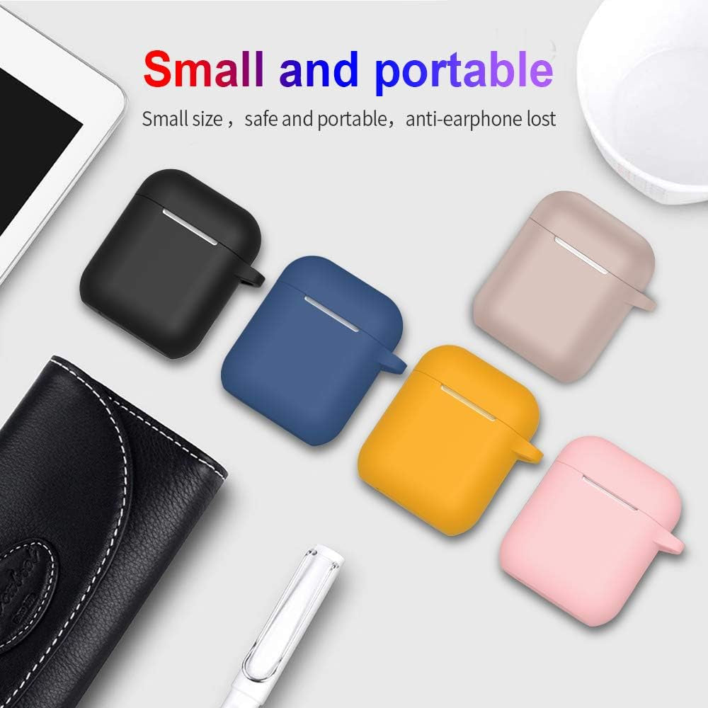 Silicone Case Compatible with Apple Airpods 1&2 Wireless and Wired Charging Case(Front LED Visible),Tawny