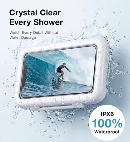 Shower Phone Holder Waterproof, 480° Rotatable Adjustable Bathroom Wall Phone Mount Stand, Anti-Fog High Sensitivity Iphone Case, anti Fog Case Bathroom Accessories for 4-7'' Cellphones