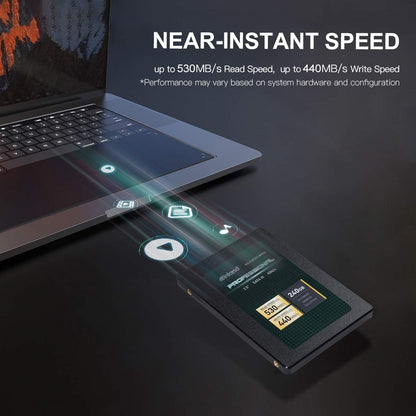 Pro 240GB SSD 3D NAND SATA III 2.5" 7Mm Internal Solid State Drive | 3D TLC NAND Flash, up to 530Mb/S Read & 440Mb/S Write, SATA III 6Gb/S Interface, Laptop & Desktop PC Upgrade, Professional