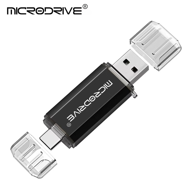 Type C USB Flash Drive OTG Dual Interface USB 2.0 Micro USB Pen Drive Available in 128GB, 64GB, 32GB, 16GB, 8GB, and 4GB Capacities