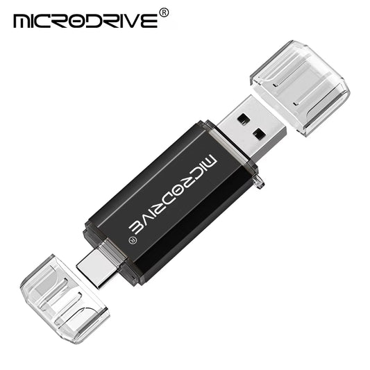 Type C USB Flash Drive OTG Dual Interface USB 2.0 Micro USB Pen Drive Available in 128GB, 64GB, 32GB, 16GB, 8GB, and 4GB Capacities
