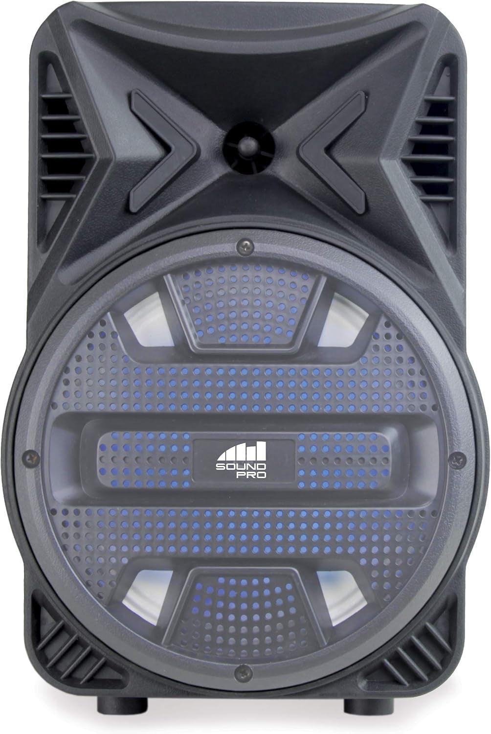 Electronics Portable Bluetooth Party Speaker with Disco Light, 8-Inch, Blue