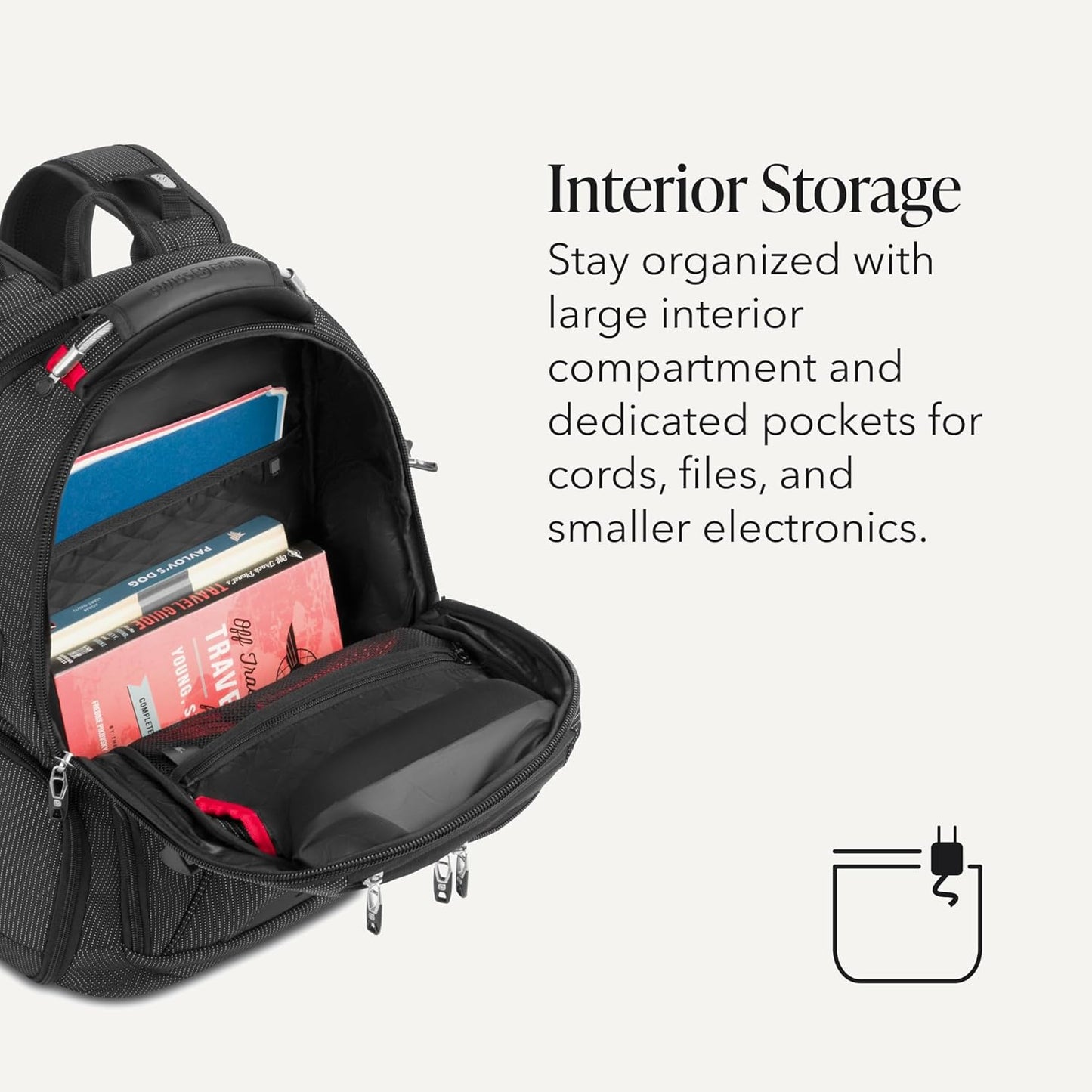 Travel Tech Elite Laptop Backpack – Fits Laptops up to 16” – Scansmart Tsa-Friendly Backpack with USB Port, Shoe Compartment & Organizer Pockets – Black Dot