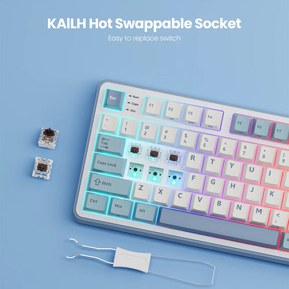 ROYAL KLUDGE S98 Mechanical Keyboard Top Mount TFT Screen 98 Keys RGB BT5.0/2.4G/USB-C Wireless Gamer Keyboard Hot Swappable