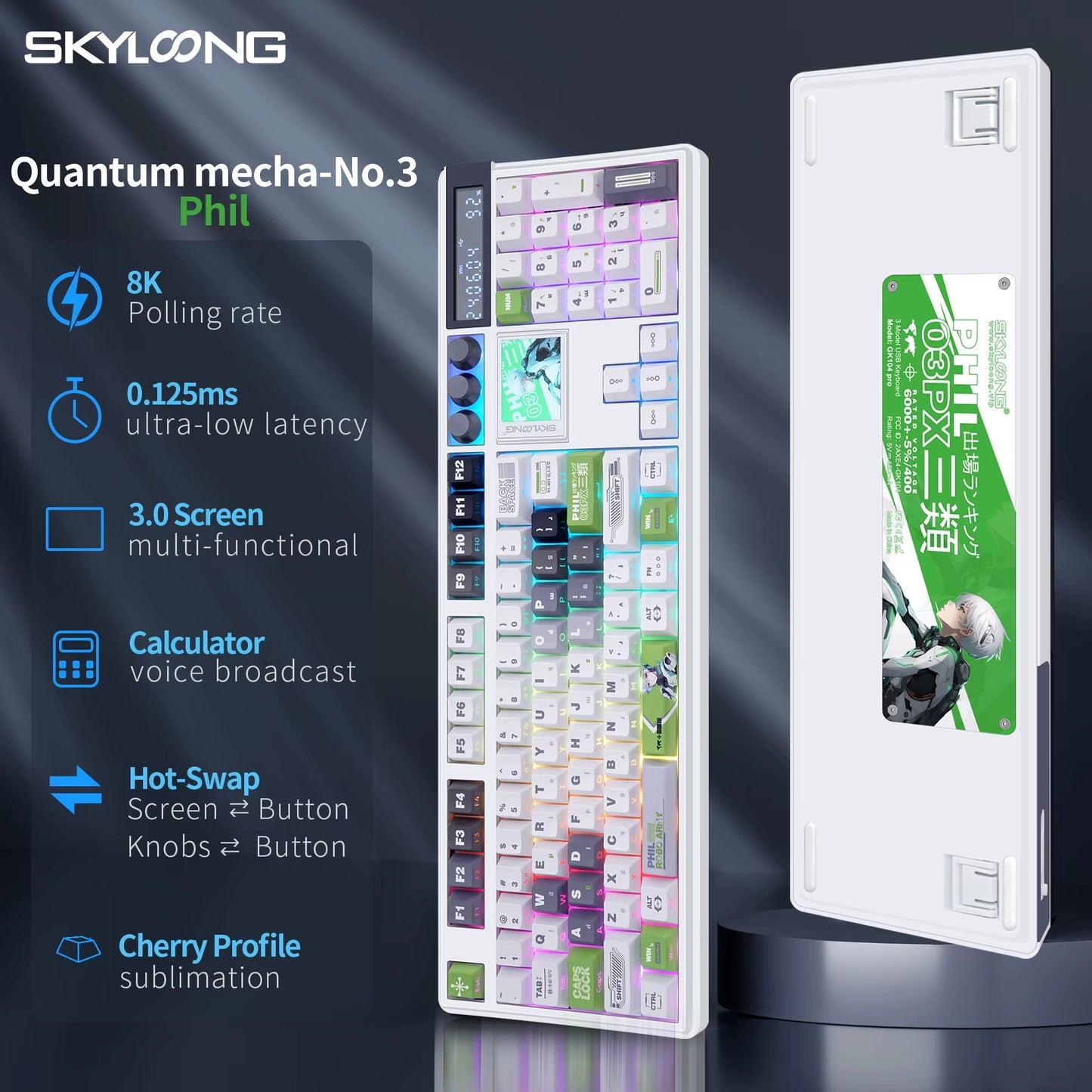 SKYLOONG GK104 Pro Wireless Mechanical Keyboard 100% Custom Keyboard Hot-Swapp Low-Noise Switch for PC Gamer Office Accessories