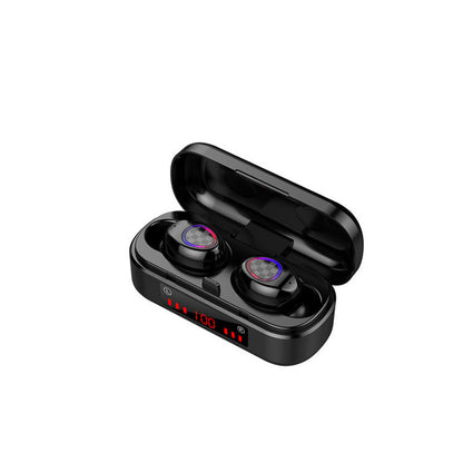 M7 Binaural Bluetooth Headset with Digital Display and Charging Compartment