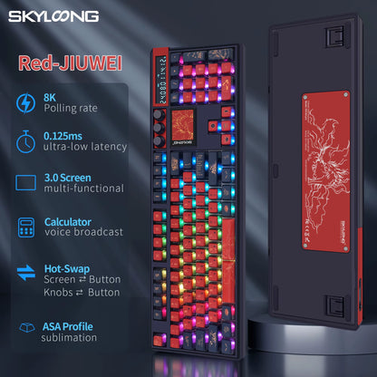 SKYLOONG GK104 Pro Wireless Mechanical Keyboard 100% Custom Keyboard Hot-Swapp Low-Noise Switch for PC Gamer Office Accessories