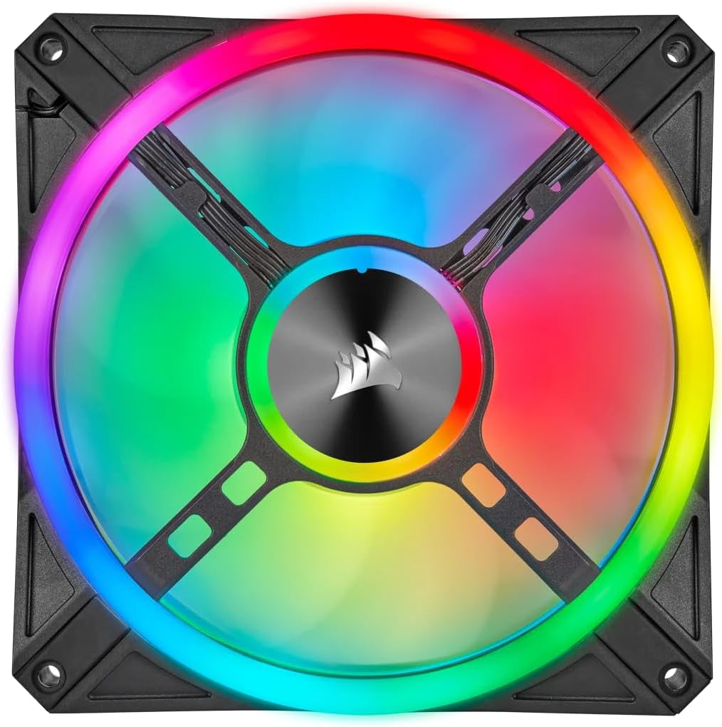 Corsair QL Series, QL140 RGB, 140Mm RGB LED Fan, Single Pack, Black (CO-9050099-WW)