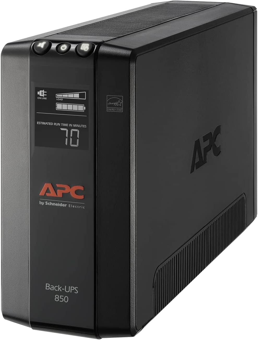 850VA/510W Professional UPS Battery Backup for Office Electronics, AVR, BX850M | 850VA Back-Ups Pro for Home Offices — 8 Outlets, LCD Display, AVR, Surge Protection, 29-Minute Runtime (@100W) for PCs and Workstations