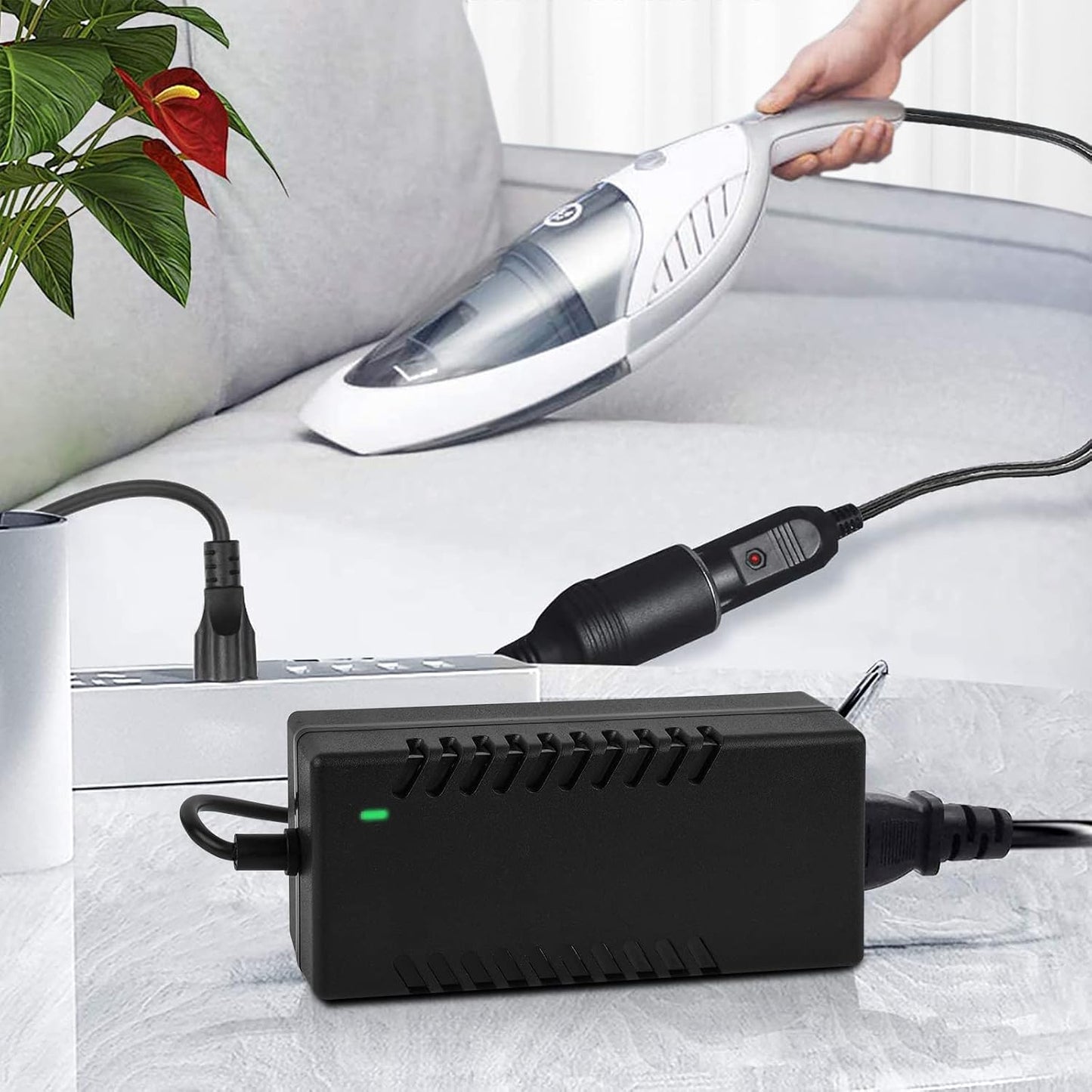 AC to DC Converter,  110-220V to 12V 8A 96W Car Cigarette Lighter Socket Power Adapter for Car Refrigerator Car Vacuum Tire Inflator and Other Car Devices