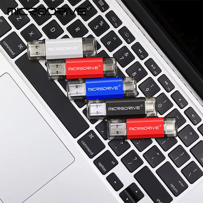 Type C USB Flash Drive OTG Dual Interface USB 2.0 Micro USB Pen Drive Available in 128GB, 64GB, 32GB, 16GB, 8GB, and 4GB Capacities