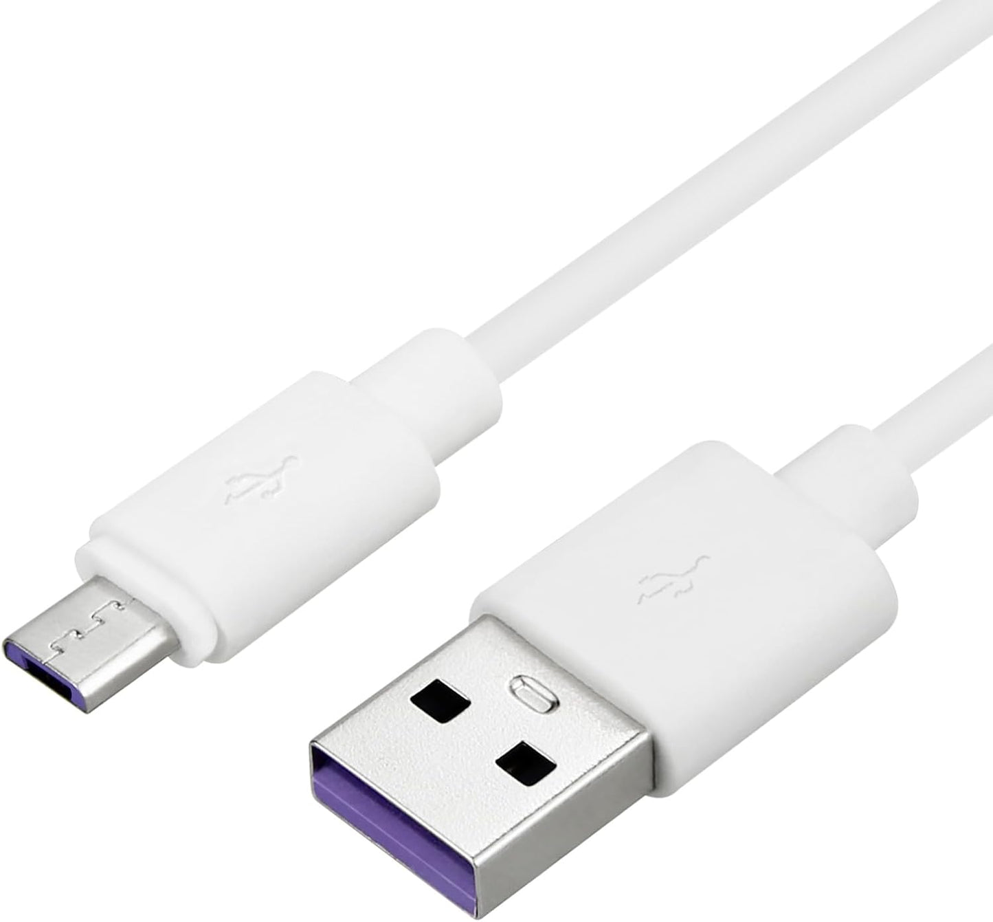 Micro USB Extension Cable for Wyze Cam V3 / Pan V2, Blink Mini, Yi Outdoor | Home Camera - Extra Long Power Cord, 25 Ft, White, 3-Pack