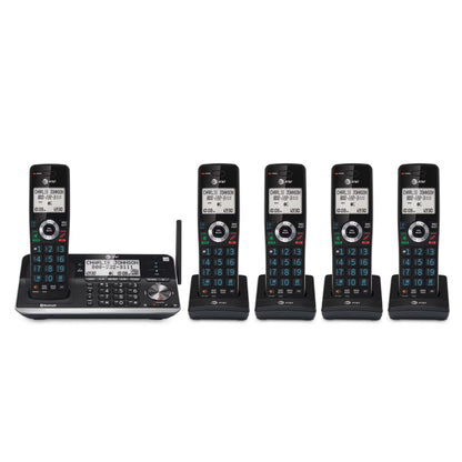 DLP73510 5 Handset Cordless Answering System with Unsurpassed Range and Connect to Cell (Black)