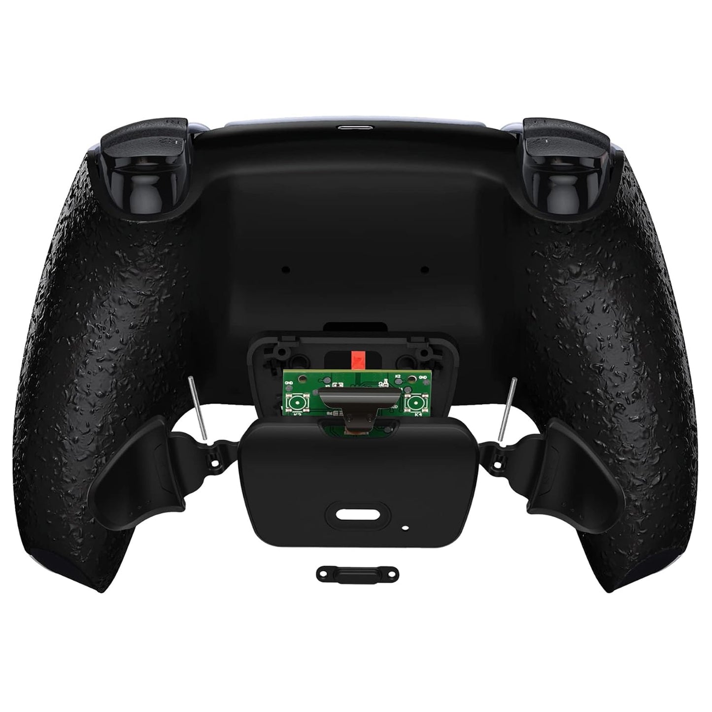 Textured Black Back Paddles Programmable Rise V4 Remap Kit for PS5 Controllers BDM-030/040/050/060 - Redesigned Upgrade Board with Back Shell Buttons Attachment (Controller Not Included)