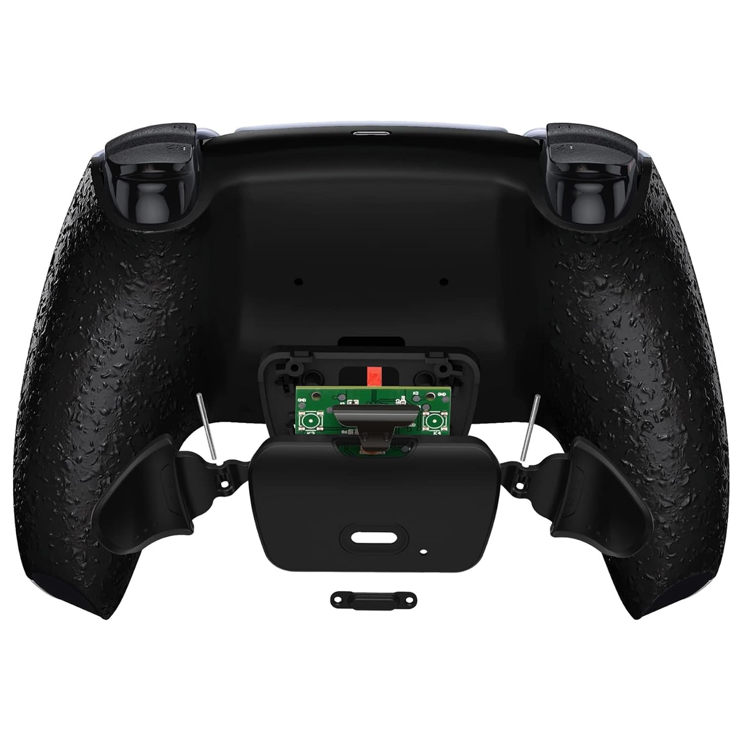 Textured Black Back Paddles Programmable Rise V4 Remap Kit for PS5 Controllers BDM-030/040/050/060 - Redesigned Upgrade Board with Back Shell Buttons Attachment (Controller Not Included)