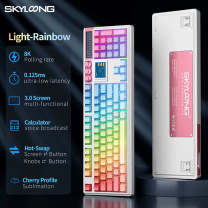 SKYLOONG GK104 Pro Wireless Mechanical Keyboard 100% Custom Keyboard Hot-Swapp Low-Noise Switch for PC Gamer Office Accessories