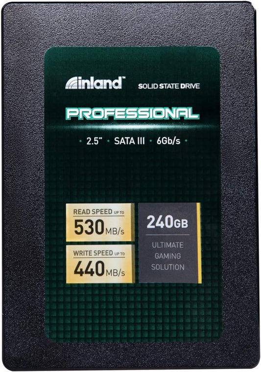 Pro 240GB SSD 3D NAND SATA III 2.5" 7Mm Internal Solid State Drive | 3D TLC NAND Flash, up to 530Mb/S Read & 440Mb/S Write, SATA III 6Gb/S Interface, Laptop & Desktop PC Upgrade, Professional