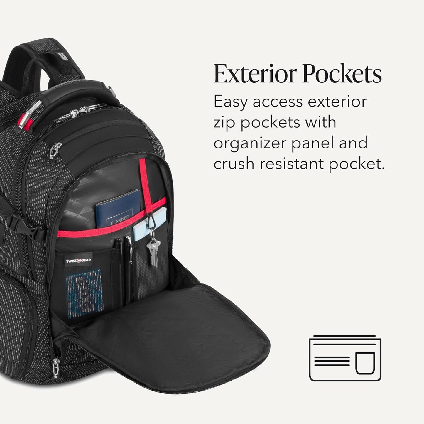 Travel Tech Elite Laptop Backpack – Fits Laptops up to 16” – Scansmart Tsa-Friendly Backpack with USB Port, Shoe Compartment & Organizer Pockets – Black Dot