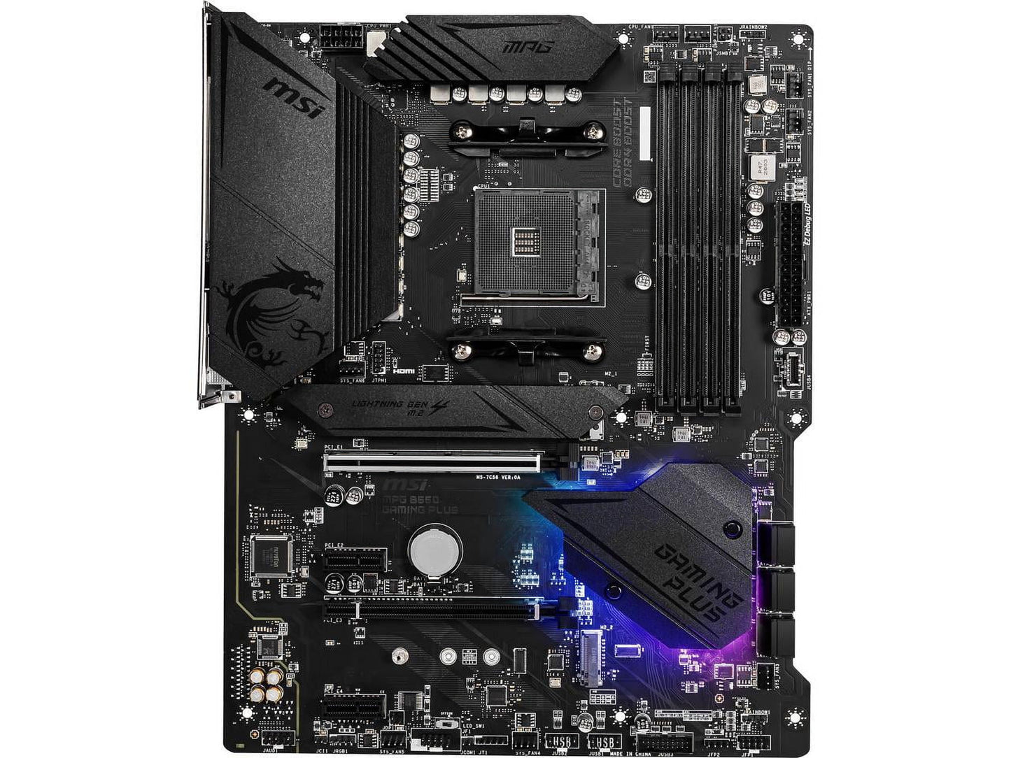 MPG B550 Gaming Plus AM4 ATX Motherboard for AMD Ryzen 5000/4000G/3000 with SATA 6Gb/s and DDR4 Support