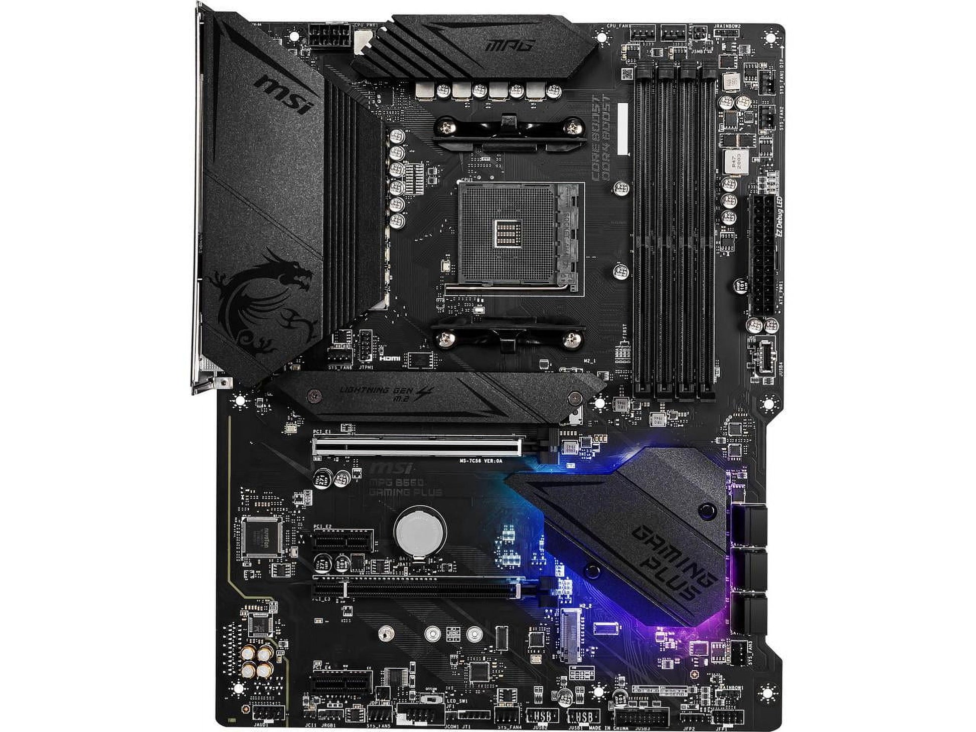 MPG B550 Gaming Plus AM4 ATX Motherboard for AMD Ryzen 5000/4000G/3000 with SATA 6Gb/s and DDR4 Support