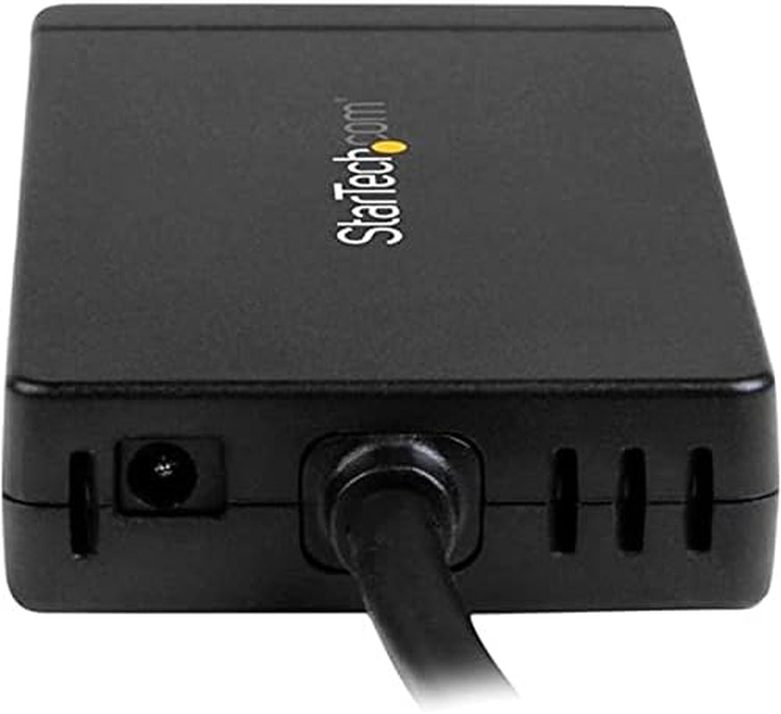 Startech 3-Port USB-C Hub with Gigabit Ethernet and 3X USB-A, 5Gbps, TAA | Built-In 30Cm USB-C Cable, 3X USB-A, Fully Powered Connected Devices, Desktop Placement, Small Footprint