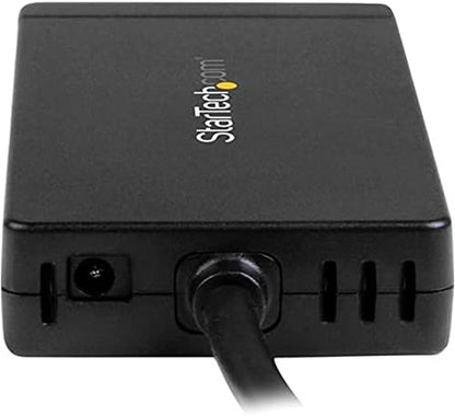 Startech 3-Port USB-C Hub with Gigabit Ethernet and 3X USB-A, 5Gbps, TAA | Built-In 30Cm USB-C Cable, 3X USB-A, Fully Powered Connected Devices, Desktop Placement, Small Footprint
