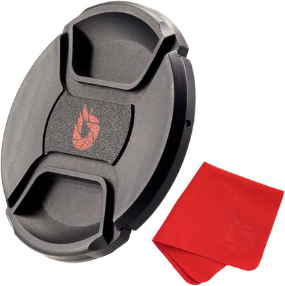 77Mm Lens Cap Center-Pinch, Extra Strong Springs, Made from 100% Recycled Plastic