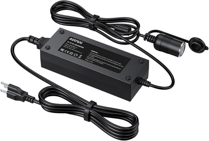 AC to DC Converter 10A/120W/7.78FT/110V To12V Converter | Car Cigarette Lighter Adapter, AC/DC Power Supply Adapter Transformer for Inflator, Car Refrigerator, and Other Car Devices