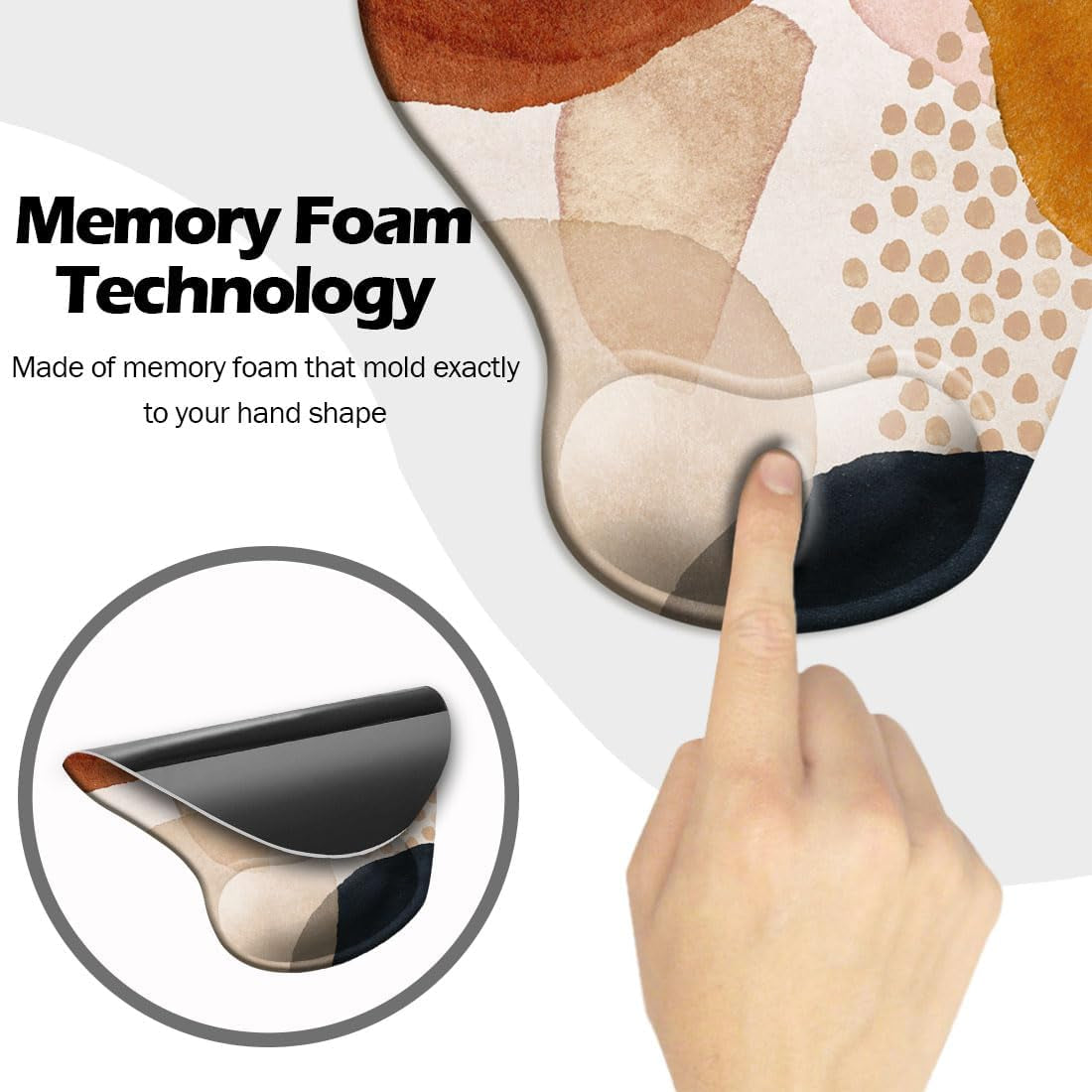Ergonomic Mouse Pad with Wrist Support and Non-Slip PU Base for Enhanced Comfort in Home and Office Environments