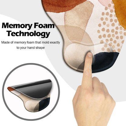 Ergonomic Mouse Pad with Wrist Support and Non-Slip PU Base for Enhanced Comfort in Home and Office Environments