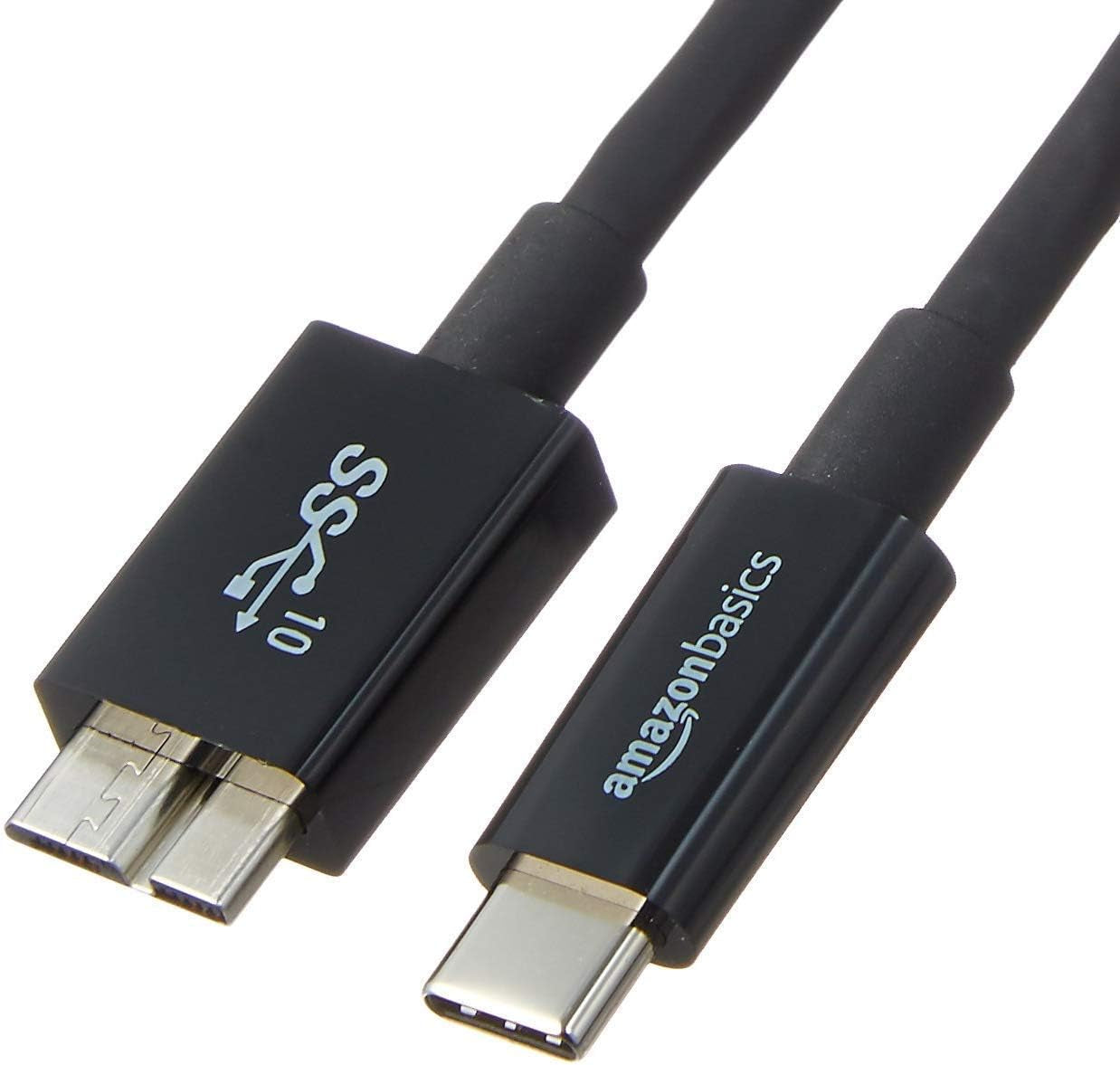 USB-C to Micro USB 3.1 Gen 2 Fast Charging Cable, 10Gbps High-Speed Data Transfer, Compatible with External Hard Drive, 3 Foot, Black