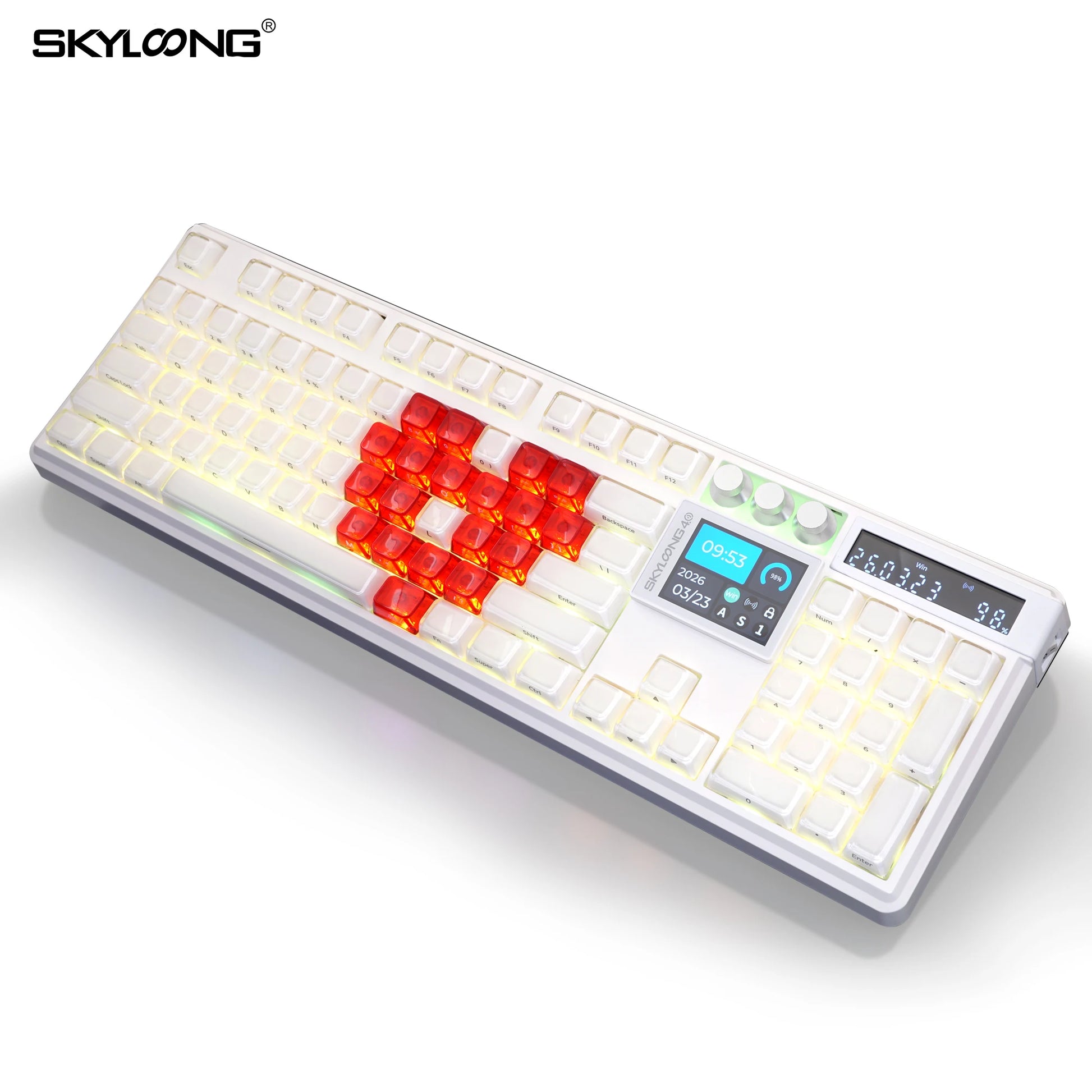 SKYLOONG GK104 Pro Wireless Mechanical Keyboard 100% Custom Keyboard Hot-Swapp Low-Noise Switch for PC Gamer Office Accessories