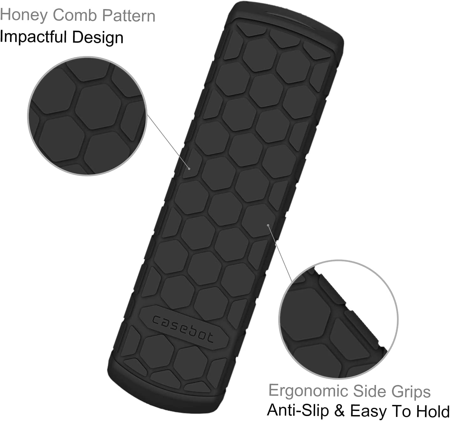 Silicone Case for Alexa Voice Remote (2Nd & 3Rd Generation) | Fire TV Stick HD/4K Select/4K plus Max/Fire TV Stick/Lite Remote, Shockproof Cover, Anti-Slip, Black