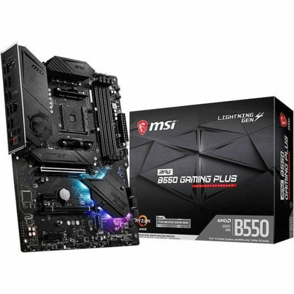 MPG B550 Gaming Plus AM4 ATX Motherboard for AMD Ryzen 5000/4000G/3000 with SATA 6Gb/s and DDR4 Support