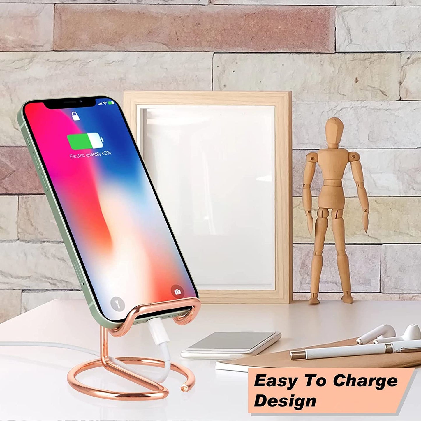 Cell Phone Stand for Desk, Rose Gold Cell Phone Stand Holder